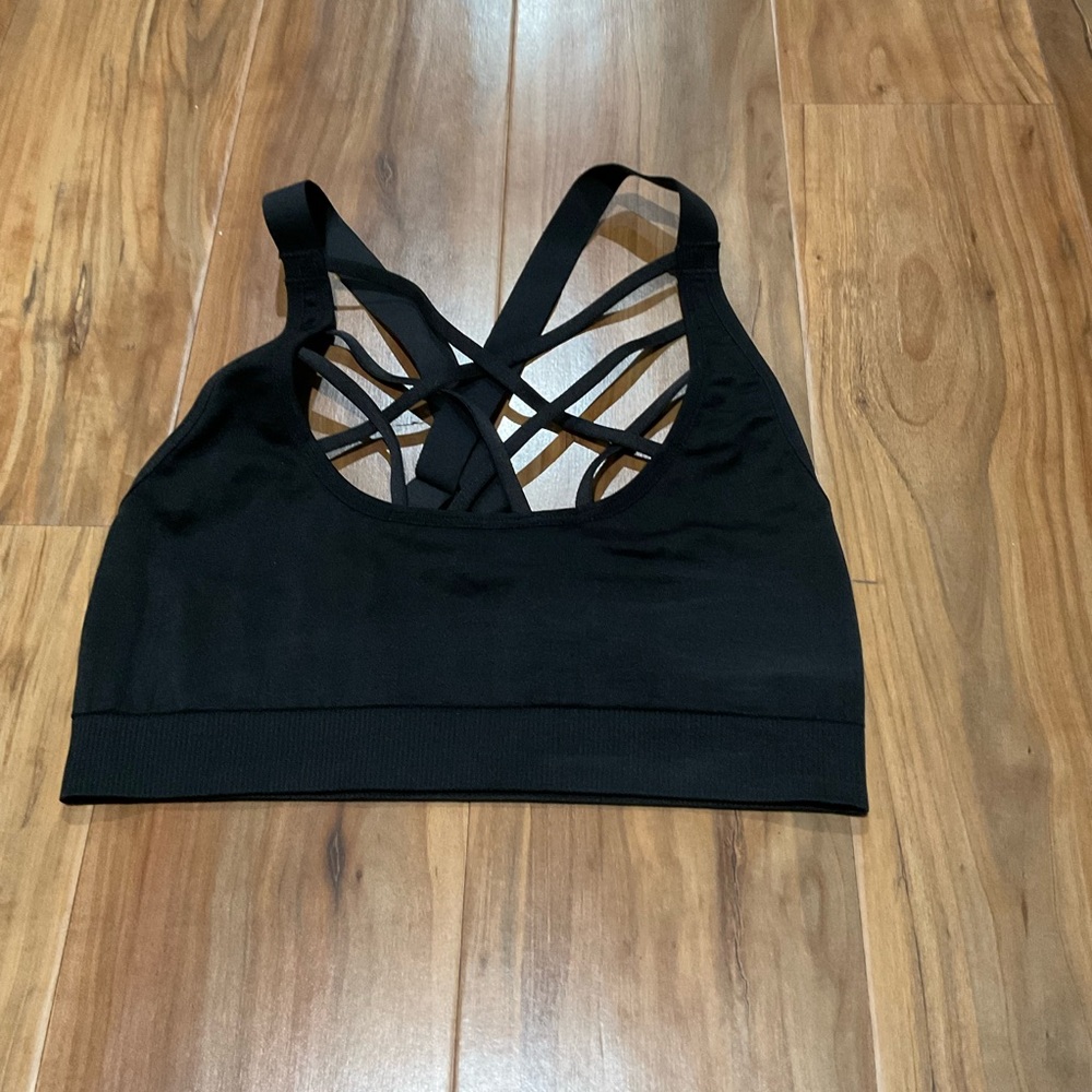 Victoria's Secret Black Strappy Sports Bra